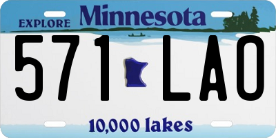 MN license plate 571LAO
