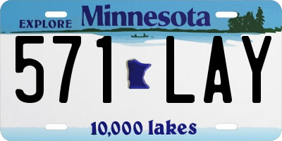 MN license plate 571LAY