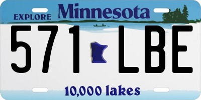 MN license plate 571LBE