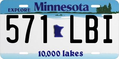 MN license plate 571LBI