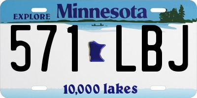 MN license plate 571LBJ