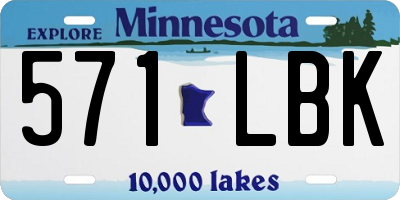 MN license plate 571LBK