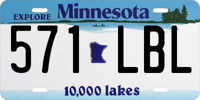 MN license plate 571LBL