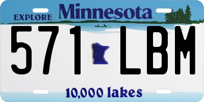 MN license plate 571LBM