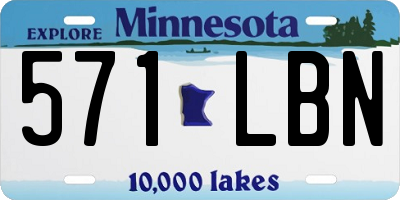 MN license plate 571LBN
