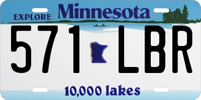 MN license plate 571LBR