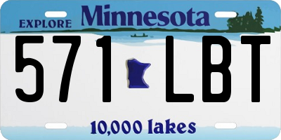 MN license plate 571LBT