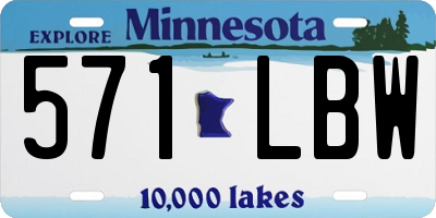 MN license plate 571LBW