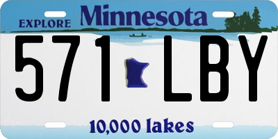 MN license plate 571LBY