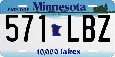 MN license plate 571LBZ
