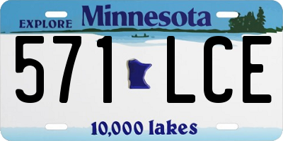 MN license plate 571LCE