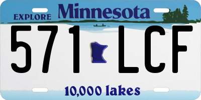 MN license plate 571LCF