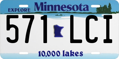 MN license plate 571LCI
