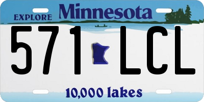 MN license plate 571LCL