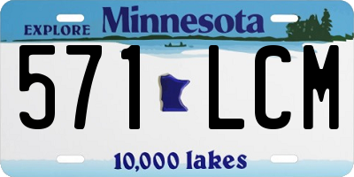 MN license plate 571LCM
