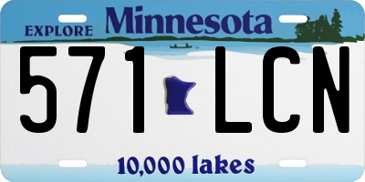 MN license plate 571LCN
