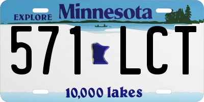 MN license plate 571LCT