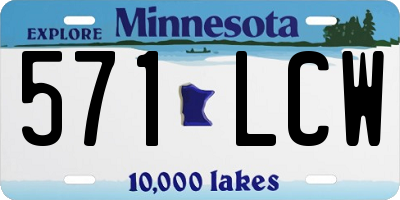 MN license plate 571LCW