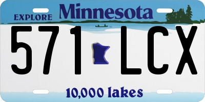 MN license plate 571LCX