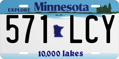 MN license plate 571LCY