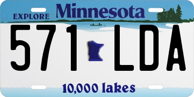 MN license plate 571LDA