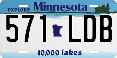 MN license plate 571LDB
