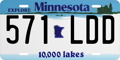 MN license plate 571LDD