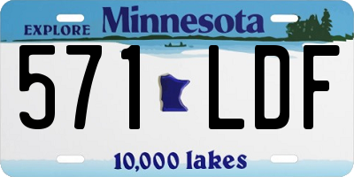 MN license plate 571LDF