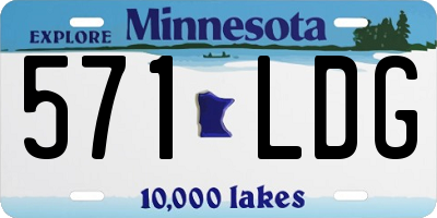 MN license plate 571LDG