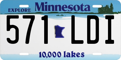 MN license plate 571LDI