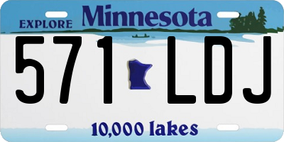 MN license plate 571LDJ
