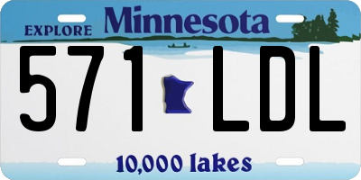 MN license plate 571LDL