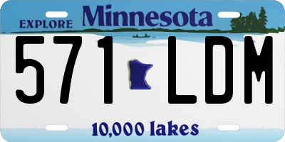 MN license plate 571LDM