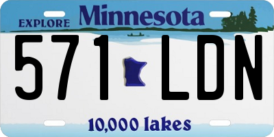 MN license plate 571LDN