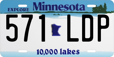 MN license plate 571LDP