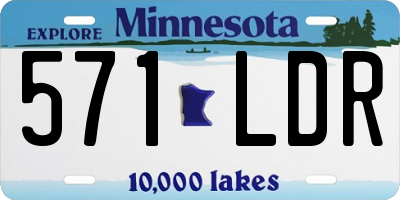 MN license plate 571LDR