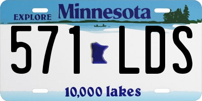 MN license plate 571LDS