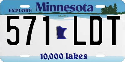 MN license plate 571LDT
