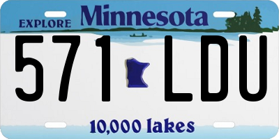 MN license plate 571LDU