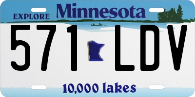 MN license plate 571LDV