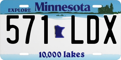 MN license plate 571LDX