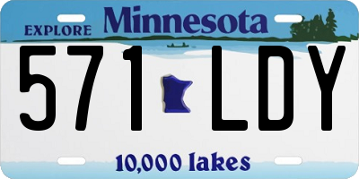 MN license plate 571LDY