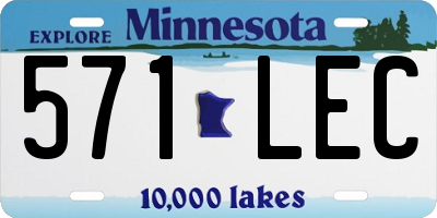 MN license plate 571LEC