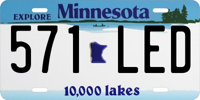 MN license plate 571LED