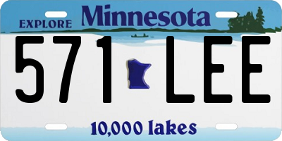 MN license plate 571LEE