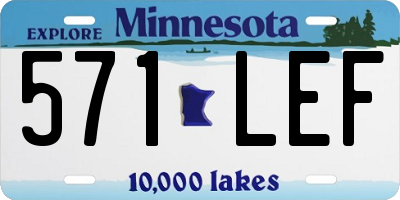 MN license plate 571LEF