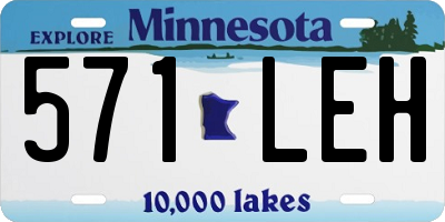 MN license plate 571LEH