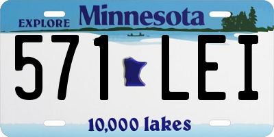 MN license plate 571LEI