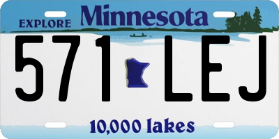 MN license plate 571LEJ