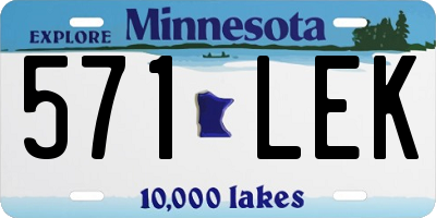 MN license plate 571LEK